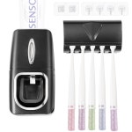 리지폴 칫솔 홀더 치약 디스펜서 세트 자동 압착기 디스펜서 키트 벽걸이 욕실 액세서리