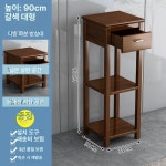 금성케미칼 사방탁자 고가구 화초장 진열장 엔틱 가구 코너장 고전 서랍포함브라운하이90CM