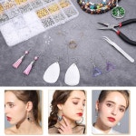 귀걸이 후크가 달린 아네즈 키트 백 포스트 주얼리 용품용 점프 링 2320개