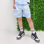 제이씨비 제이씨비 주니어 4부 물 나염 직기 스판 카고팬츠 S362 라이트블루 11 140