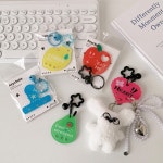 키체인 키링고리 이모티콘 과일 키링체인 백참 자동차 키홀더