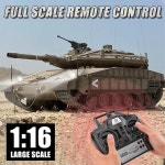 BESTYMXY RC 탱크 헝롱 IDF 메르카바 MKIV 1 16 메인 전투 MK4 모델 14세용 사운드 라이트가 장착된 2 4GHz 원격 제어 차량 탱크