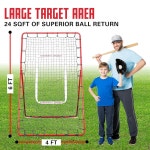 루크켓 피치백 야구 소프트볼 리바운더 투구 연습 파트너 조정 가능한 앵글 트레이너