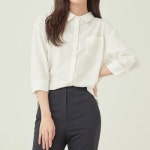 로엠 뒷포인트 블라우스 7부 RMBLA36RQ3