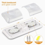알레스 RV 조명 내부 12볼트 LED 캠퍼 8W 내부 고정 장치 12V RV 캠퍼 트레일러 보트 카용 스위치가 천장 돔 조명 내추럴 4팩