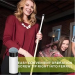 QEEGO 10세트 당구 큐 팁 교체용 풀 스틱 페룰 팁 스크류 온 교체 키트 파란색