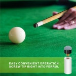 QEEGO 10세트 당구 큐 팁 교체용 풀 스틱 페룰 팁 스크류 온 교체 키트 파란색