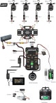 호크의 워크 F450 드론 키트 프레임 픽쇼크 GPS 전원 모듈 ESC 브러시리스 모터 소품 배터리 액세서리 길드 북 비디오 B B