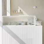 메종드꼼마 몽드 유리 파티션 1000 아일랜드 주방 가벽 가림막 무타공 칸막이