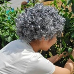 뽀글머리 할머니 가발 촌캉스 흰머리 백발 분장용