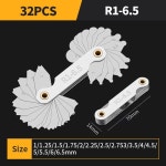 반경 템플릿 R 게이지 R1-6 5 7-14 5 플레이트 필렛 외부 내부 오목 볼록 측정 도구