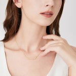 swygsqql여자 목걸이 프로포즈 1주년 심플 웃는 얼굴 펜던트 쥬얼리 황금빛