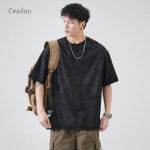 Cwadun 여름 루즈핏 캐주얼 티셔츠 남성 LIE07