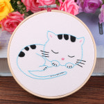 프랑스자수 세트 십자수 패키지 15cm고양이