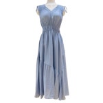 시슬리 셔링 포인트 민소매 원피스 SAOPD2531 롱