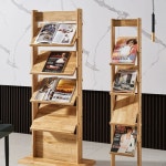 원목 신문 가판대 Z997월넛 매거진랙 월넛