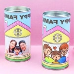 4인용 우리가족 만들기 가족 스티커 동전 저금통만들기 키트 어르신