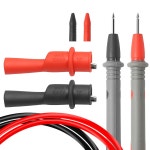 Suiwotin 1세트 멀티미터 테스트 리드 키트 CAT III 20A 디지털 프로브 세트 악어 클립 실리카겔 바나나 플러그 1 Set 1000V