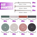 Swpeet 46Pcs 연마 휠 키트 40Pcs 4가지 혼합 실험실 뷰티 실리콘 고무 입자 회전 핸드 피스 도구에 완벽한 맨드릴 생크 6개