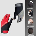 왼손용 엘부테스 당구장 장갑 3 핑거 퀵 드라이 통기성 슈터 스누커 큐 스포츠 남성용 사이즈 1pcs