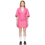 GANNI SSENSE 익스클루시브 핑크 미니 드레스 F7444