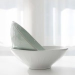 메종오브제 엘포레 쓰임 엘포레 대접 2p 세트 Leaf Green Cream 3개