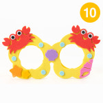 민화샵 아이베이비아트 EVA 안경 만들기세트 집콕놀이키트 미술활동 만들기장난감 20개 꽃게