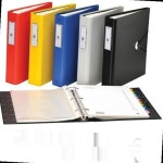 로그인화일 80매 적색 문화산업 바인더 포켓 클리어 스프링