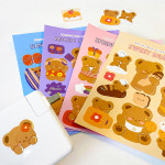 곰돌이 캐릭터 스티커 핸드폰 DIY 다꾸 꾸미기