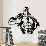 벽 스티커 바디 빌딩 홈 데코 이동식 데칼 비닐 체육관 인테리어 아트 벽화 1