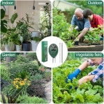 Maxsolve 2팩 토양 테스트기 3-in-1 식물 수분 측정기 조명 PH 테스트기 가든 잔디 농장 실내외 테스트 키트 산성수