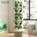 식물 재배기 수직 수경재배기 기우기 스마트팜 텃밭 수경재배 실내 타워형 채소 가정용 야채수액A B세트2개 차이나플러그