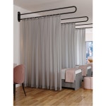 천장 커튼레일 L자형 이미지 옵션 라운드 병원 마사지샵 미용실 2m 가리기 의류매장