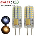 LED 실내 봄빌라 48 SMD 3014 실리콘 크리스탈 보트 램프 웜 AC DC12V 220V GY6 35 AC110V
