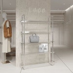 스텐 진열대 디스플레이 선반 4단 전시 무광