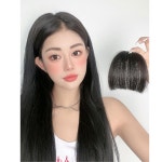 KIRABI 사이드뱅 앞머리 헤어피스 100 인모 수제 똑딱이 붙임머리 2개 다크브라운 KA-517