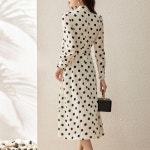 원피스 플라워 프린트 스타 차이나 기본 도트 슬림핏 지성 ible1