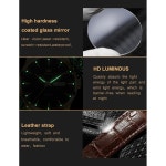 OLEVS 남성용 시계 읽기 쉬운 캐주얼 가죽 데이트 방수 페이스 손목시계 all G5653