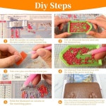 킨플럽 달빛 비치 다이아몬드 페인팅 키트 초보자를 위한 5D 씨사이드 문 아트 다이아몬드가 포함된 DIY 풀 드릴 페인트 홈 월 장식 12 x 16