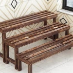 의자 원목 공원의자 나무 테라스 베란다 야외 벤치