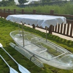 2인용 투명 카약 보트 수상 카누 레저 물놀이 1 2 45mC타입투명싱글보트 7색노