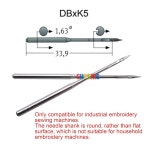 GROZ-BECERT 바늘 인 CKPSMS 투명 플라스틱 상자 - 100 Groz Beckert 산업 자수 재봉틀 바늘 타지마 바루단 SWF와 호환 사이즈 75 11... 