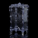 호텔 사우나 모텔 화장대 고급 투명 화장솜 수납 케이스 목욕탕 국산 정리함 비품 소품 정리 통