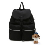 헤지스 나일론 패딩 투포켓 투웨이 백팩 M 퍼피참SET HIBA5FH03 블랙