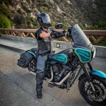 BYKR 남성 여성 오버팬츠 카우보이 라이딩 바이커 빈티지 챕터 팬츠 허리 길이 조절