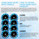 8팩 라이트 업 인라인 스케이트 휠 - 실내외용 85A 베어링 Glowing ABEC-9