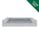 퍼헤이븐 교체용 반려견 침대 커버 플러시 스웨이드 소파 스타일 세탁기 세탁 - 점보 X-대형