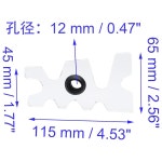 HAJXZH 클리어 플라스틱 무스헤드 풀 당구 큐 브리지 헤드 스틱 홀더 스누커 나인 볼 클럽 당구 풀 액세서리 1팩