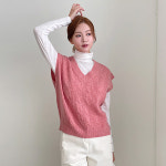 르포엠 가 79 900원울 100 뮬리 케이블 니트