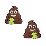 라켓 표정 귀여운 터드 테니스 감쇠기 이모티콘 스타일 쇼크 업소버 2팩